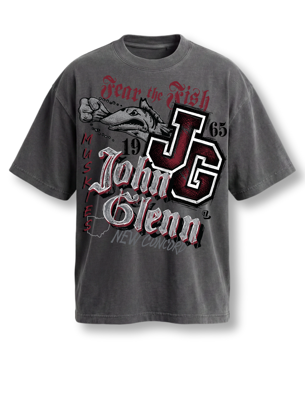 Streetwear Oversized Print JOHN GLENN Tee