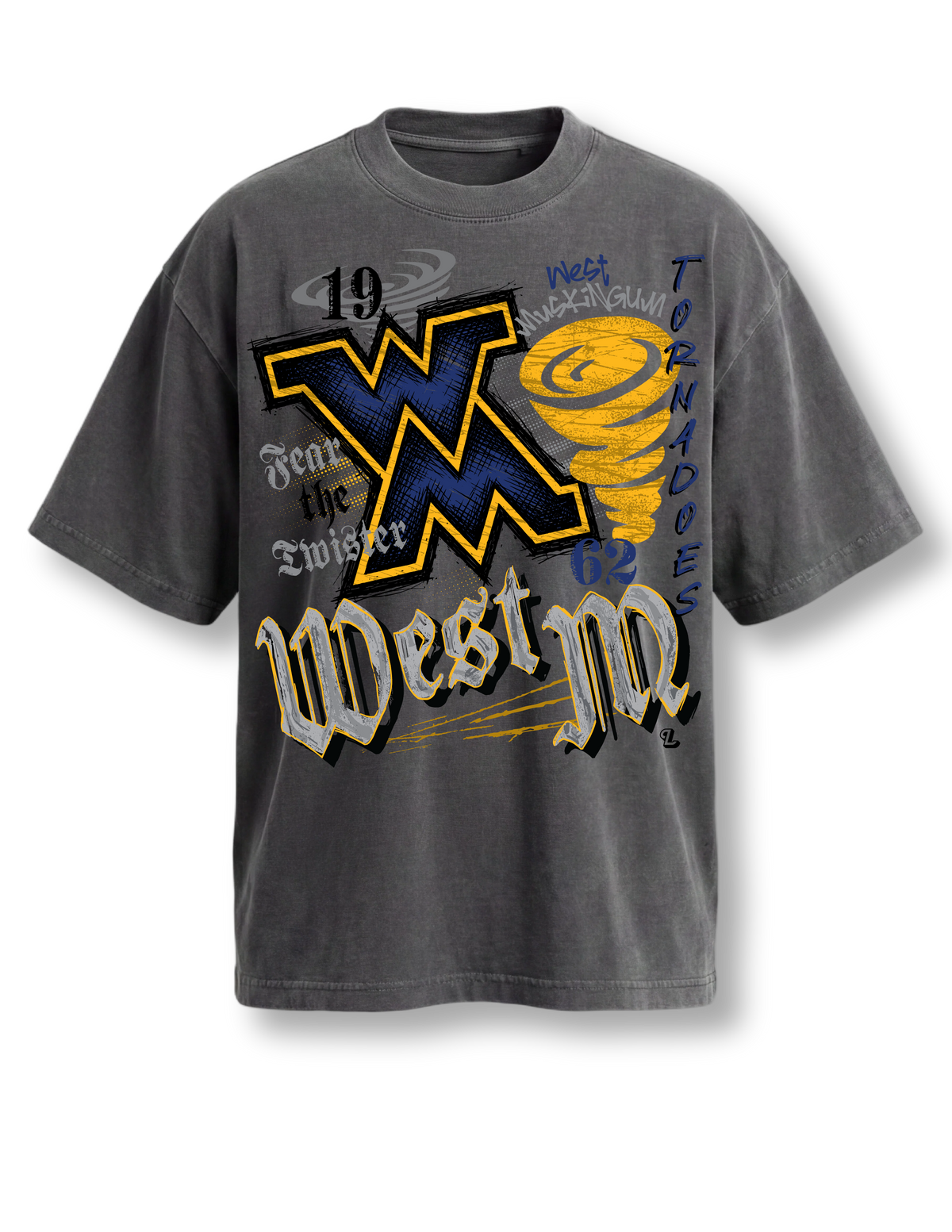 Streetwear Oversized Print WEST M Tee