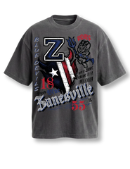 Streetwear Oversized Print ZANESVILLE Tee