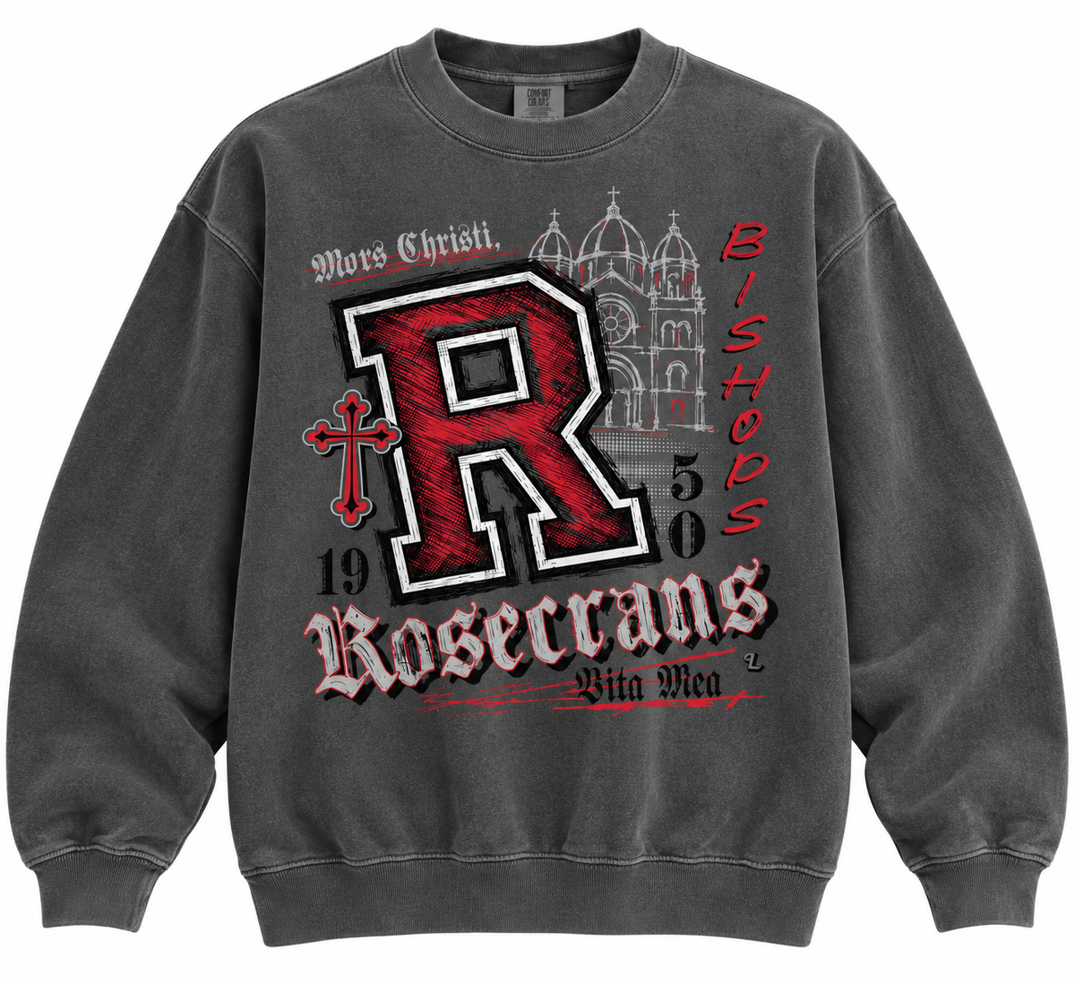 Streetwear Oversized Print ROSECRANS Crewneck