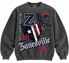 Streetwear Oversized Print ZANESVILLE Crewneck