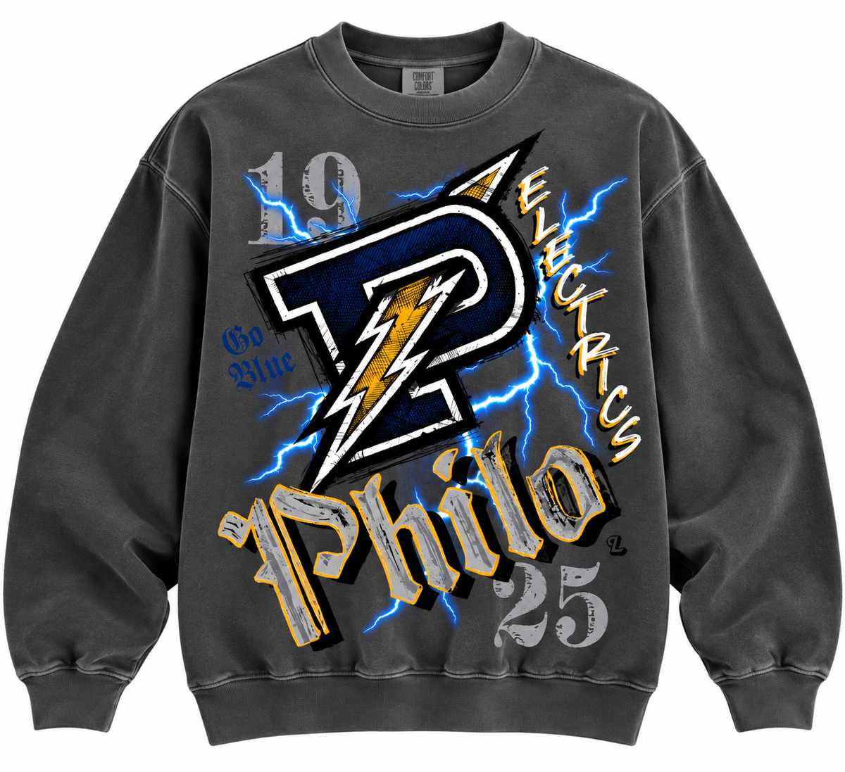Streetwear Oversized Print PHILO Crewneck