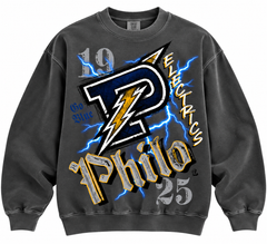Streetwear Oversized Print PHILO Crewneck