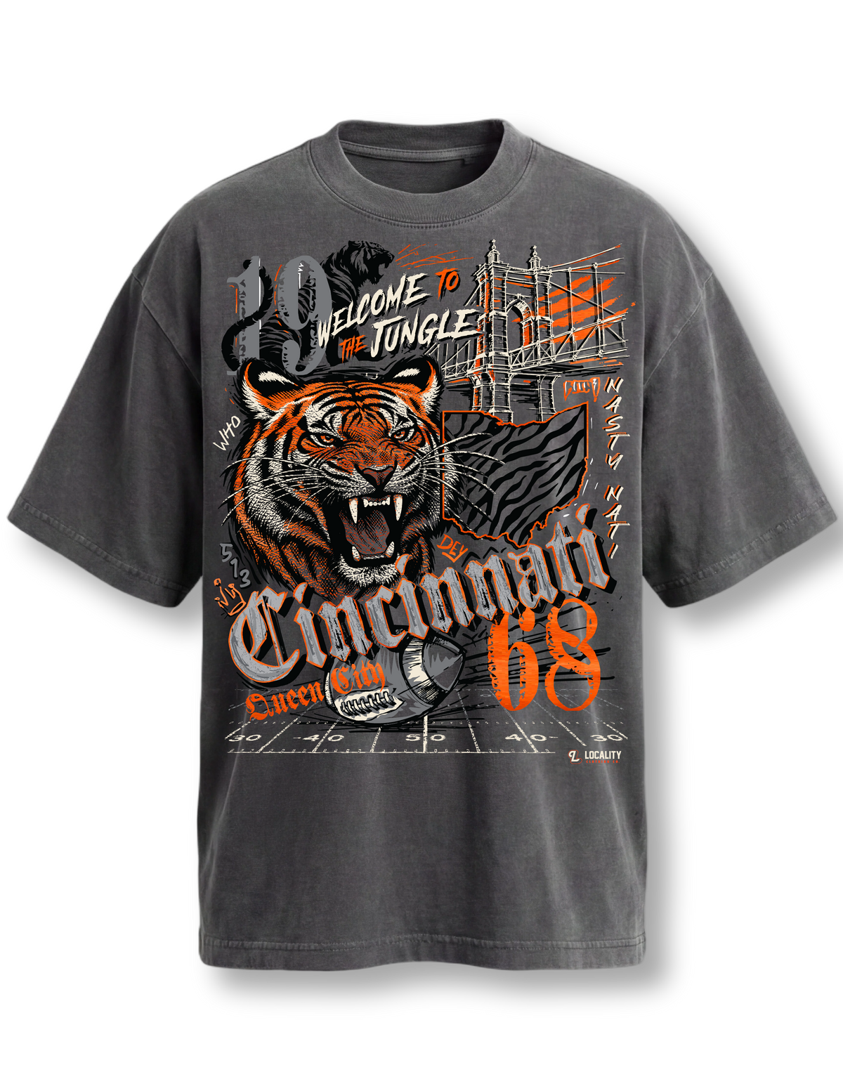 Streetwear Oversized Print Cincinnati Tee